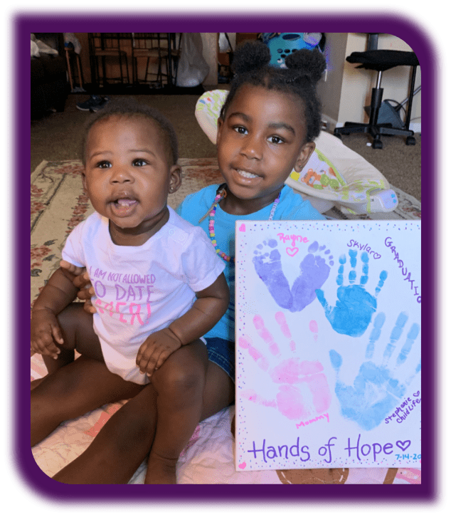 Two kids holding hands of hope poster.